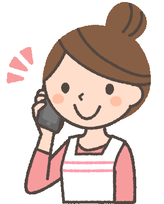 携帯チャットレディの仕事をする女性の画像